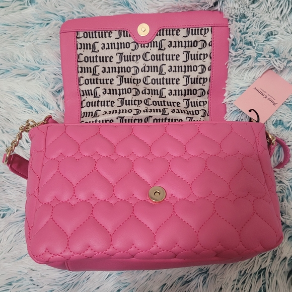 Juicy Couture Heart Quilted Flawless Flap Crossbody - Picture 6 of 7